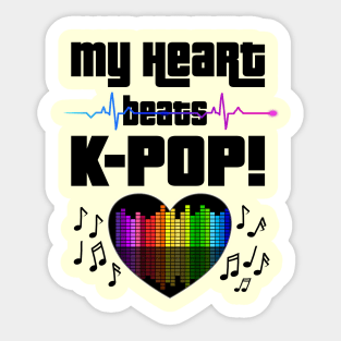 My Heart beats K-POP with heart beat and audio beats Sticker